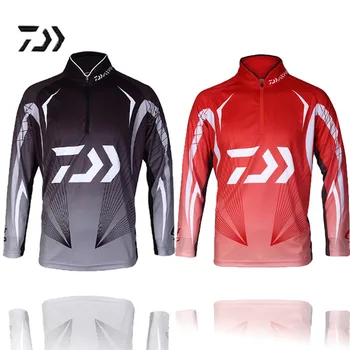 

DAWA Fishing Clothes Breathable Quick Dry Anti-UV men Fishing Clothing Long Sleeve Outdoor Sports Fishing Shirt summer t shirt