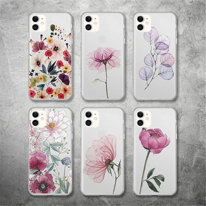 iphone 13 magnetic case Lovebay Beautiful Flower Case For iPhone 13 12 11 Pro Max XS Max XR X 7 8 6 Plus 5 5S SE 2020 12 Mini Matte Soft TPU Clear Cover iphone 13 cases