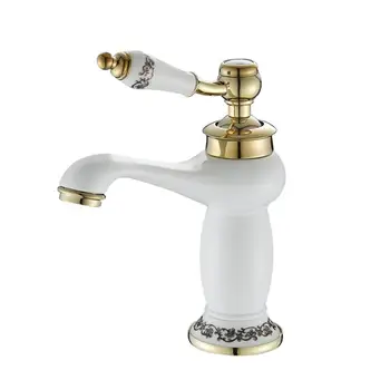 

Bathroom Sink Faucet Basin Single Handle Faucets Single Hole Water Mixer Crane Hot Cold Bath Brass Mixer Tap without Pipe