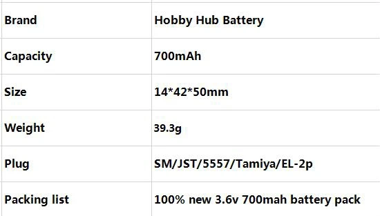 3.6v 700mah