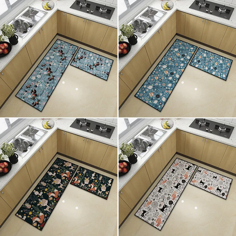 

Kitchen Rug Non-Slip Doormat Living Room Bedroom Carpet Balcony Bathroom Mat Toilet Hallway Porch Rug Nordic Home Kitchen Mats