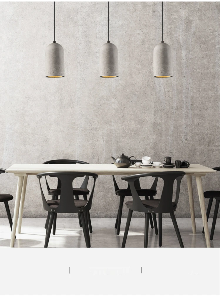 Modern LED Pendant Lights Simple Indoor Light Fixtures Restaurant Home Decor Lighting Dining Room Nordic Cement Hanging Lamps