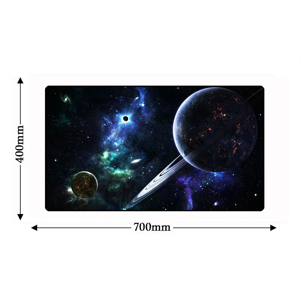 700*400 мм Красочный космический игровой компьютерный коврик для мыши, настольные коврики из натурального каучука, игровой прямоугольный фиксирующий край, ноутбук для геймеров, коврик для мыши - Цвет: 1