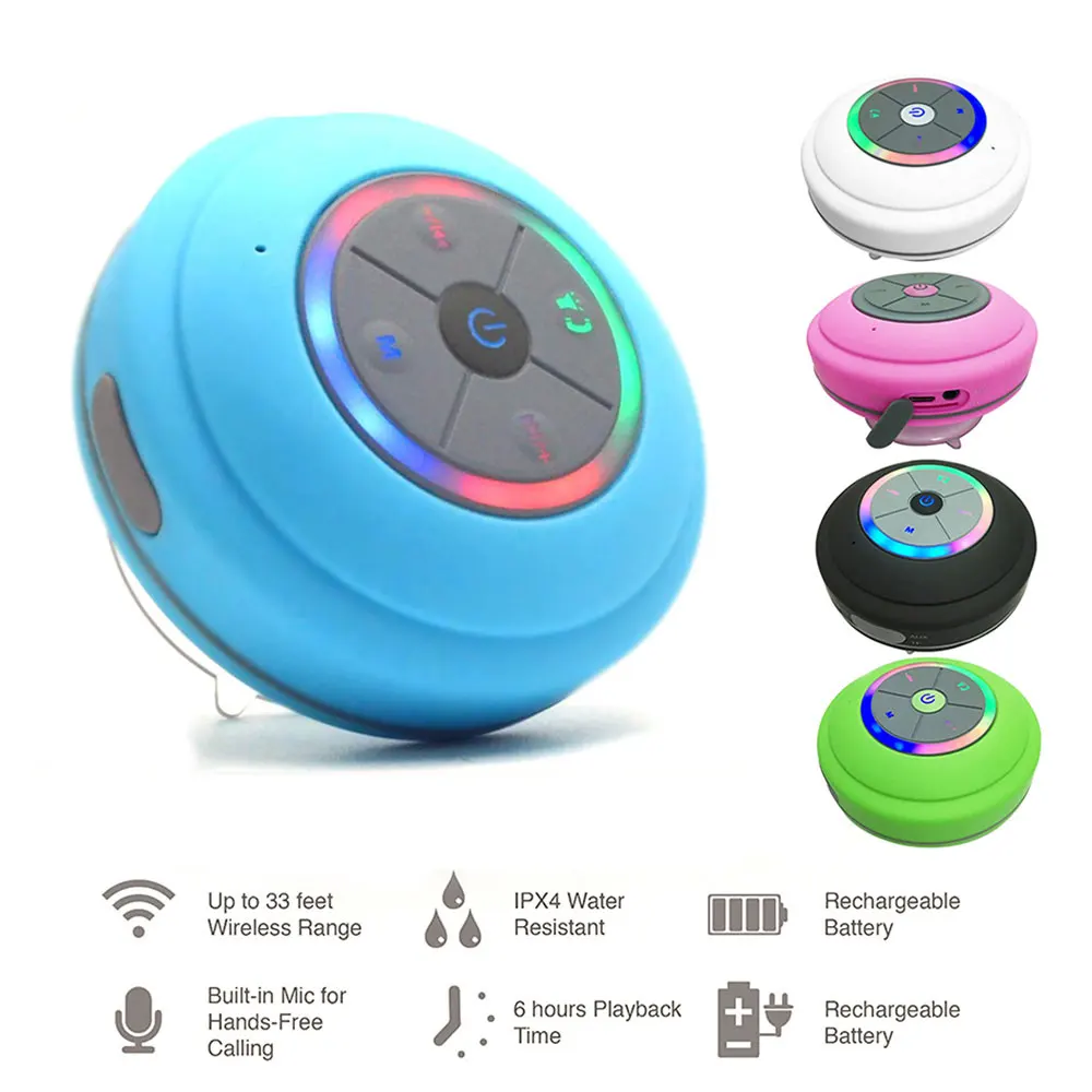 Цветной СВЕТОДИОДНЫЙ беспроводной динамик Bluetooth громкий автомобильная аудио