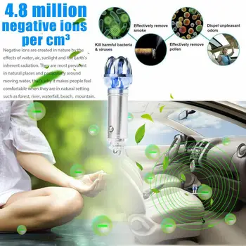 

2020 Car Air Purifier 12V Auto Car Fresh Air Cleaner Air Anion Ionic Purifier Oxygen Ozone Ionizer Cleaner Vehicle Air Freshener