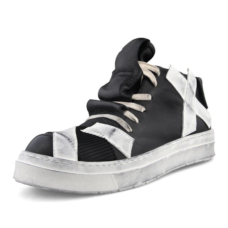 

Мужские туфли из натуральной кожи, с круглым носком