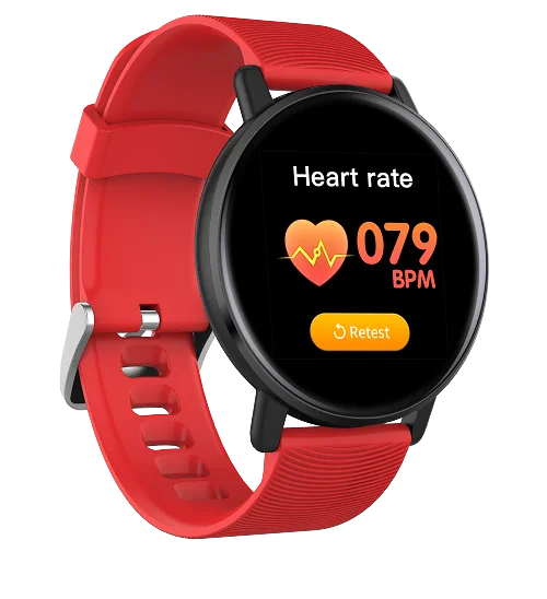 Смарт-часы для мужчин фитнес-браслет входящее напоминание smartwatch кровяное давление Браслет Пульс для телефонов android ios - Цвет: Красный