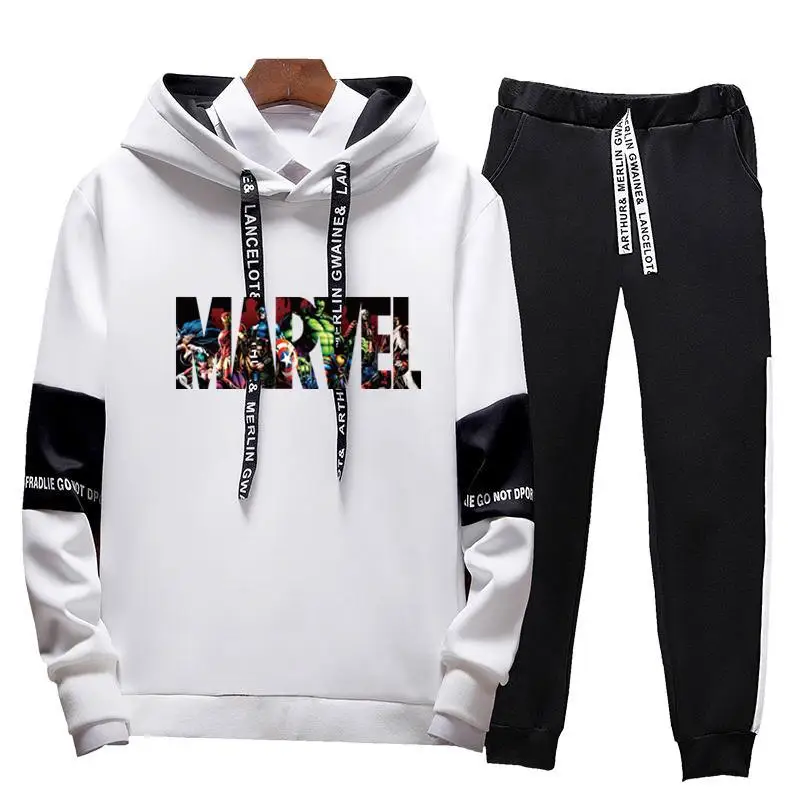 

2019 Autumn And Winter Brand Sweatshirts Men High Quality MARVEL Letter Printing Fashion Mens Hoodies Thickened Men's Hoodie
