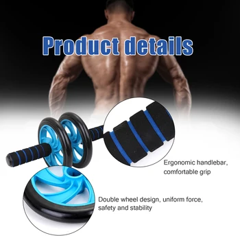 

AB Wheel Roller Kit Spring Exerciser Abdominal Press Wheel Pro with Push-UP Bar Knee Pad Muscle Strength Fitness Equipment