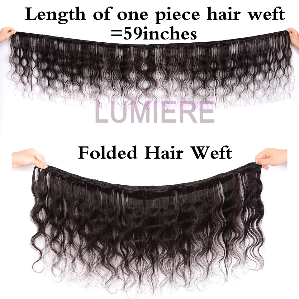 Lumiere волосы волнистые пучки бразильских локонов плетение пучки человеческих волос 1 шт. не Реми волосы расширение 8-30 дюймов