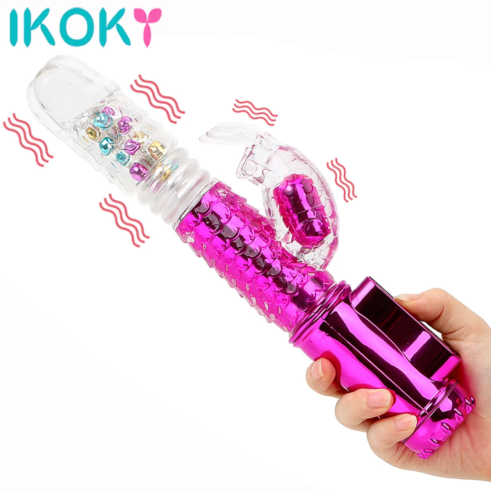 IKOKY 32 частоты большой фаллоимитатор вибраторы вращение на 360 градусов
