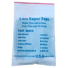 36 шт. синяя двухслойная синяя лента для парика клей C супер сильная клейкая лента для париков 6 недель