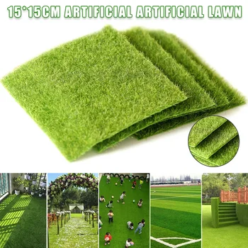 

15 x 15cm Life-like Artificial Grass Lawn Miniature Ornament for DIY Fairy Garden Dollhouses Decoration GQ