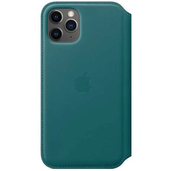 

Case (flip case) Apple Leather Folio, for Apple iPhone 11 pro, peacock green, (& Omega;/a)