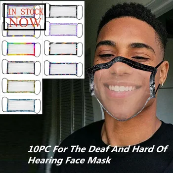 

10pc Protection Face Mask With Adult Mask And With Clear Window Mask Face Mask Fashion Mondkapjes Wasbaar Masque De Protection