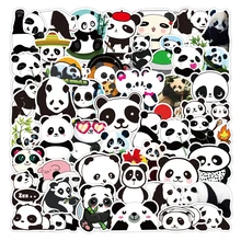 

50PCS Cute Panda Stickers 2-3.2IN PVC Waterproof Reusable Cartoon Stickers for Laptop Phone Computer Refrigerator Animals