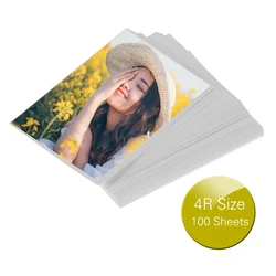 Professional 4R Size 100 Sheets Glossy Photo Paper Waterproof Quick Dry Suitable For Canon Epson HP Color Inkjet Printer 2022