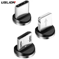 USLION 9Pcs Magnet Tipps Für iPhone Samsung Handy Ersatz Teile 3 IN 1 Stecker Durable Konverter Ladekabel adapter