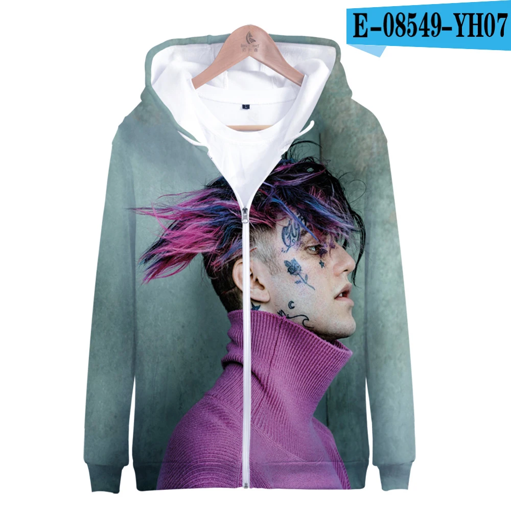3d Хип-хоп певица lil peep модная Толстовка для женщин и девочек детская толстовка куртка с капюшоном пальто на молнии Одежда - Цвет: 3d