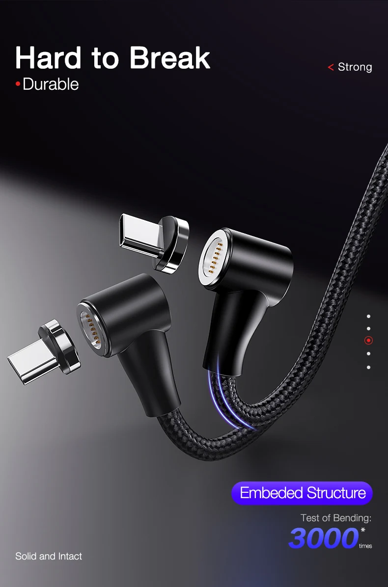 magnetic USB cable for iphone xiaomi huawei samsung  (4)