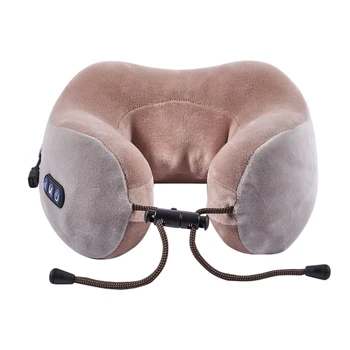 

Travel U-Shaped Pillow Vibration Kneading Massage Cervical Pillow Portable Waist Shoulder Electric Massage Pillow