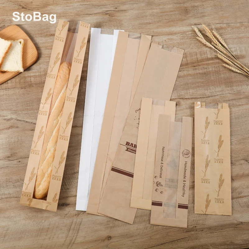 StoBag 50 шт./лот длинные багетты джутовая упаковочная сумка для хлебобулочных