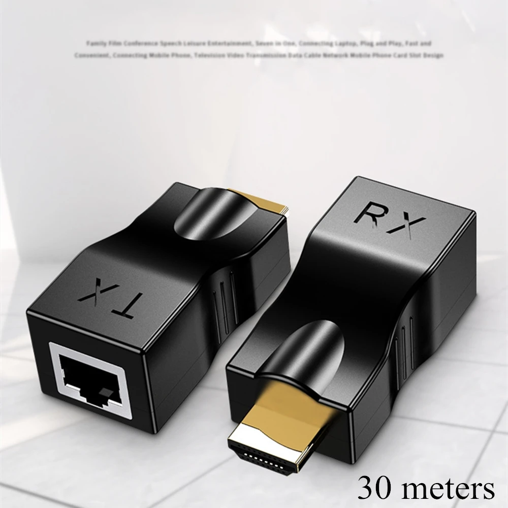 1080P Up to 30m HDMI-compatible to RJ45 Extension LAN Network Cable HDMI Extender