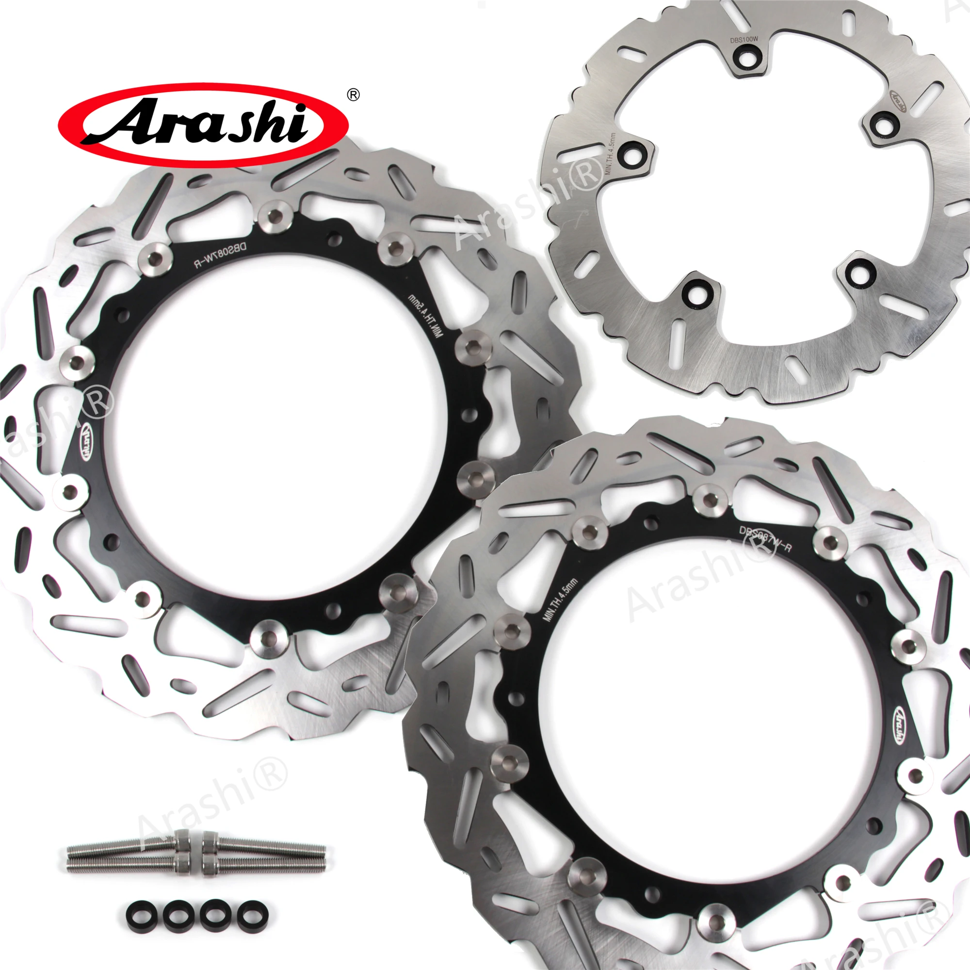 

ARASHI For BMW R1200GS ADV 2013 2014 CNC Front Rear Brake Rotors Brake Disc R 1200 GS ADVENTURE Wave Rotor