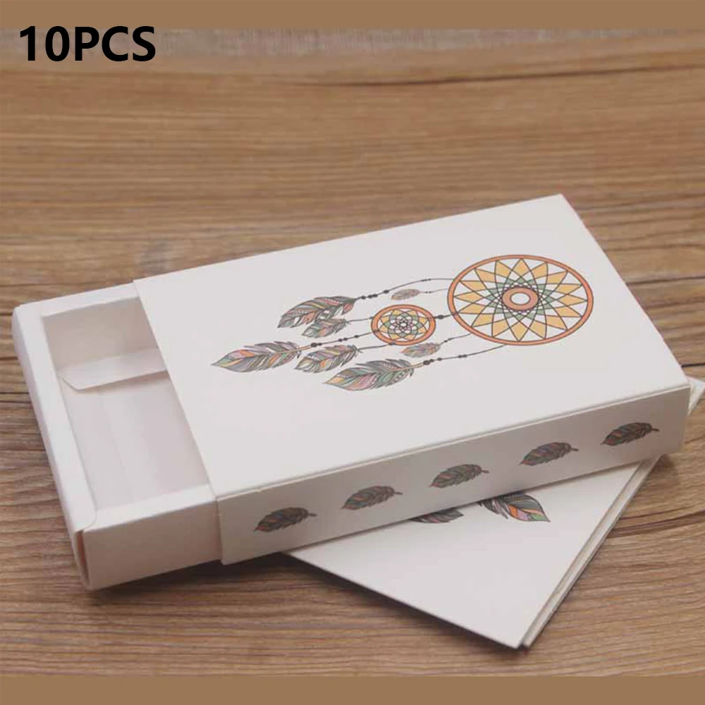 10pcs/Lot Big Marbel Gift Box Kraft Paper Box Romance Print Jewelry Necklace Earring Ring Package Box For Christmas Wdding Party