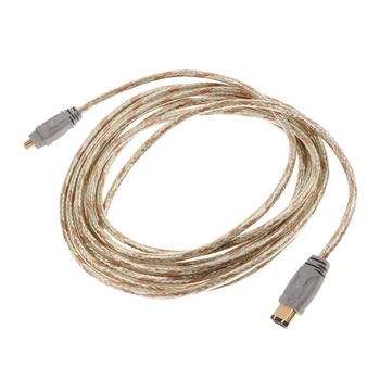 

Fire Cable IEEE 1394 6 pin to 4 Pin DV iLink Digital Cable 800Mbps Gold Pack of 1