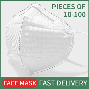 

10/20/50/100Pcs Anti-Pollution Filter Safety Dust Face Mask Respirator Protective 4 Layer Non Woven Mouth Masks Fast Shipping