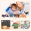 Kids Animal Jungle Zoo Models Play Mat Panda Lion Tiger Giraffe Collection Cloth Map Figure Set Simulation Toy For Children Gift 5