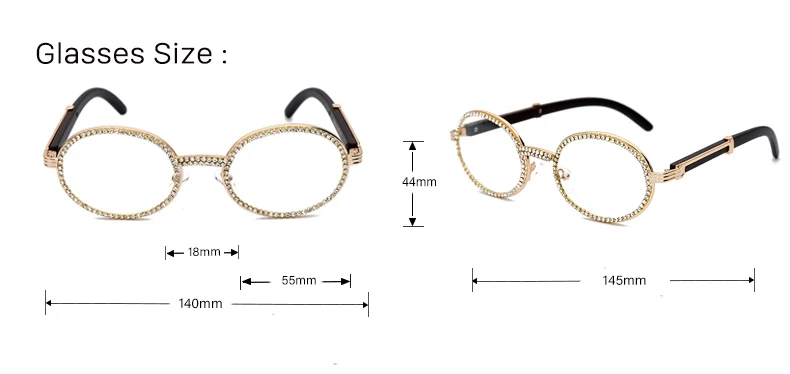 Модные маленькие круглые алмазные солнцезащитные очки для мужчин, новинка, роскошные прозрачные линзы, женские Овальные Кристальные деревянные очки, стразы oculos