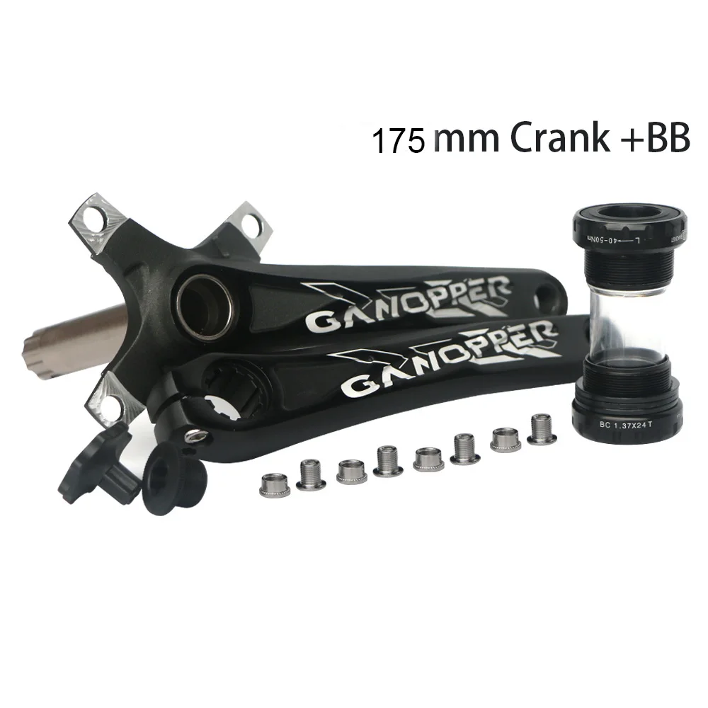 175mm crank BB 175 мм 104BCD MTB шатун для горного велосипеда односкоростной 3/2x10 скоростной цепной гоночный трек велосипедный кривошипный Набор подходит shimano ALIVIO FC - Цвет: 175mm crank BB