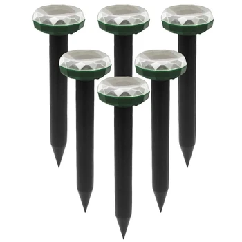 

6 Pcs Mole Repellent, Outdoor Solar Sonic Mole Repeller, Gophers Repellent, Snake Repellent, No Killing Like Gopher Traps Mole K