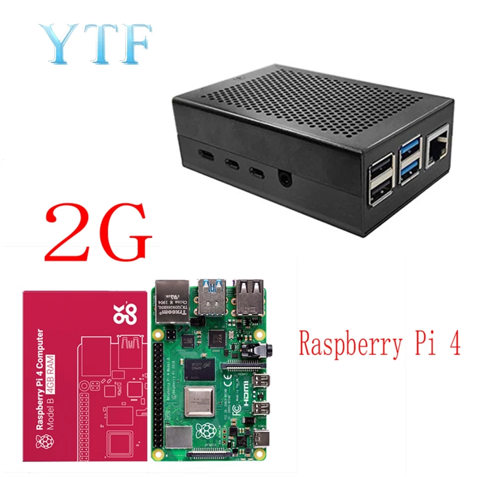 Новинка Raspberry Pi 4 Модель B ram 1G 2G 4G 4 core 1,5 Ghz 4K Micro HDMI алюминиевый корпус - Комплект: Комплект 1