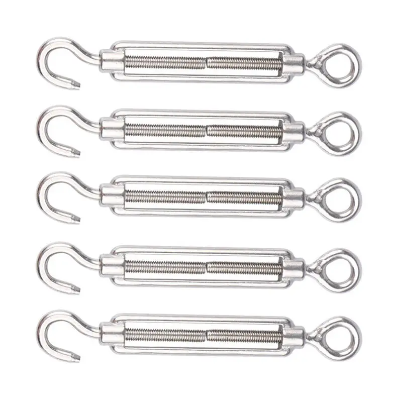 

4 pcs x 6mm Stainless Steel Hook to Eye Screw Turnbuckle