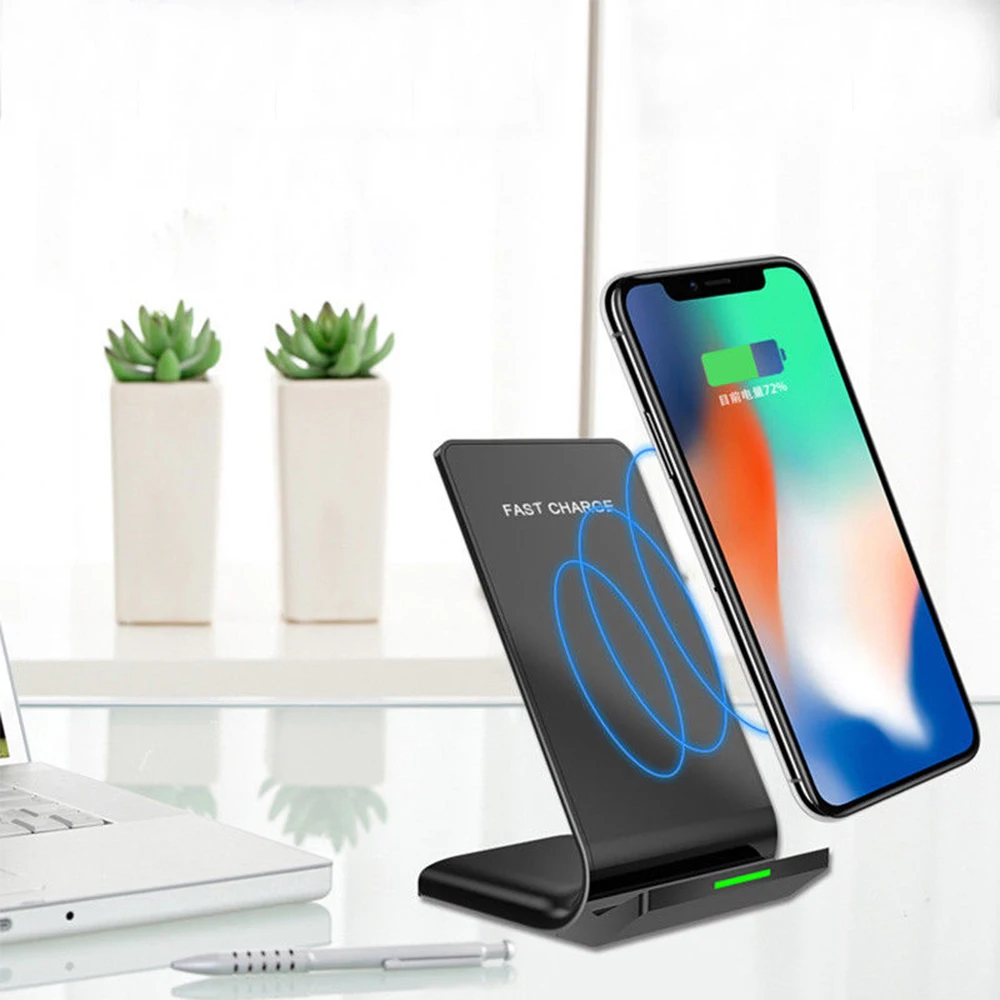 

10W Qi Standard Wireless Charger Quick phone Charging Stand Dock for iPhone XS Max XR 8 X for Samsung S9 S8 S7