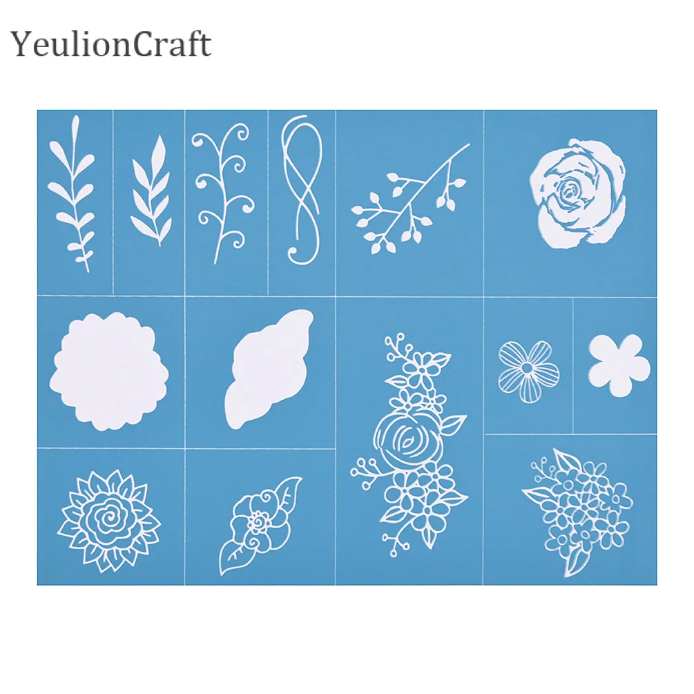04 YeulionCraft Алфавит слова самоклеющиеся шелкография трафарет сетки передачи для подушки футболки украшения дома - Цвет: 04