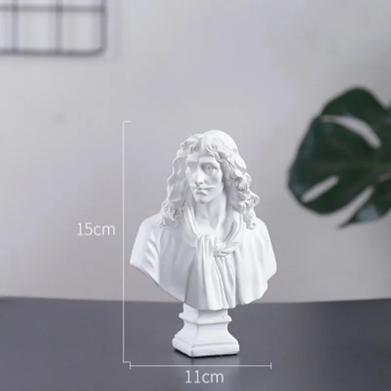 height 15cm Современная Скульптура в скандинавском стиле, имитация гипса, персонаж из смолы, креативное украшение для дома, рисунок, эскиз, рождественский подарок - Цвет: height 15cm