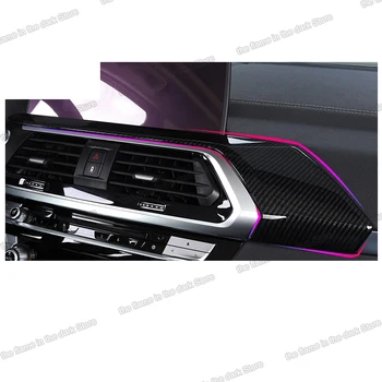 

Lsrtw2017 Carbon Fiber Abs Car Dashboard Central Control Switch Trim Frame for Bmw X3 2018 2019 2020