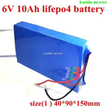 

10AH Lifepo4 6V bateria 6V 6.4V 10AH lithium batery for 610 612 Toy car children's rc electric car crawler water pump LED lamp