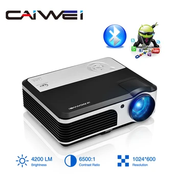 

A5AB Smart Android 6.0 Bluetooth WIFI LCD Projector Home Theater Mobile FullHD Video Projector For Smartphone TV Laptops Beamer