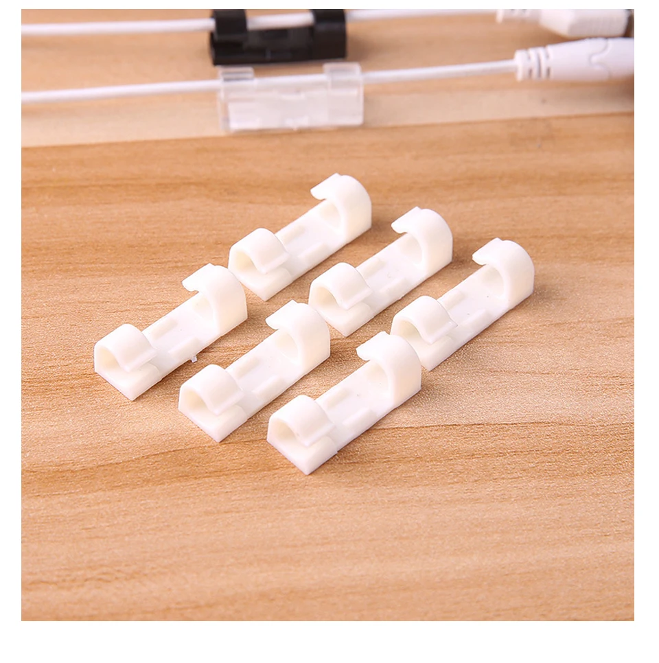 Cable Winder Wire Management Cable Organizer Desktop & Workstation Cord Clips Management Holder Data Telephone Line Sleeve (16)