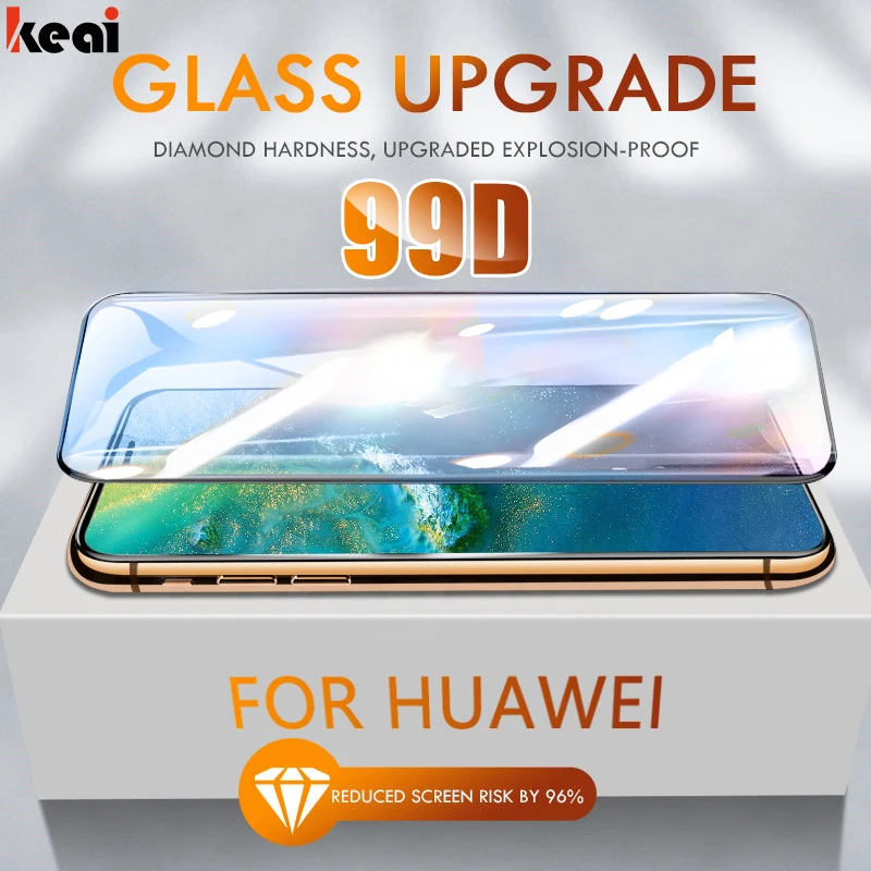 99D полное покрытие закаленное стекло для Huawei P30 P20 Lite P40 Pro Защита экрана Mate 20 30 P Smart