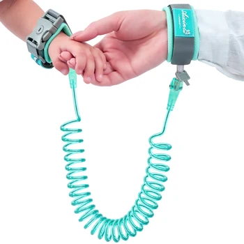 

Toddler Kids Baby 360°Anti Lost WristLink Solid Color Traction Rope Adjustable Safety Harness Leash Strap 1-12T 2020 Hot Sale