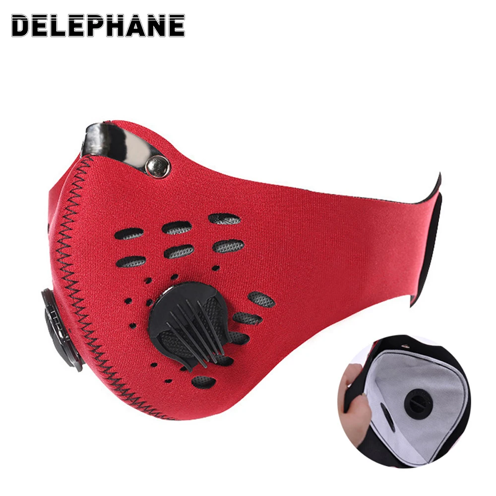 DustproofCyclingFaceMaskwithFilterOutdoorSportsReusable