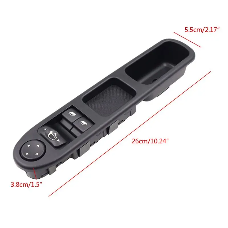 

Front Left Driver Side Power Control Window Switch for Peugeot 307 96351622XT H8WE