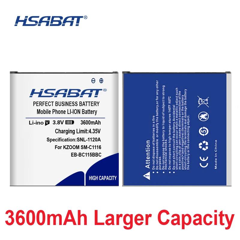 HSABAT 0 цикла 3600 мА/ч, EB-BC115BBC аккумулятор NFC для samsung GALAXY K Zoom SM-C1116 C1158 C1115 EB-BC115BBC EB-BC115BBE