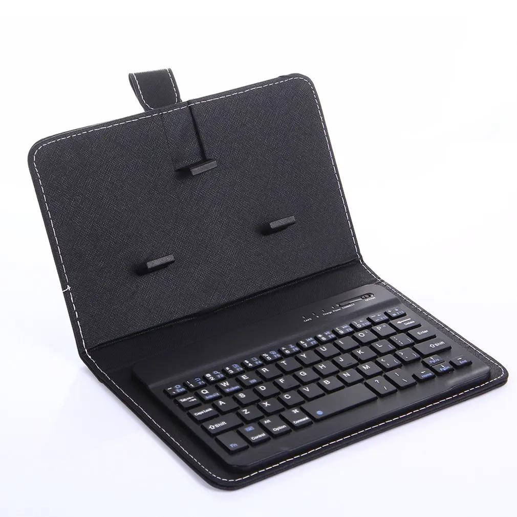 

Wireless Bluetooth Keyboard for Tablet PU Leather Case Stand Cover For 4.5"-6.8"cellphone for IOS Android Windows